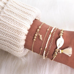 Boho Jewelry Bracelets & Bangles for Women Bohemian Vintage Bead Bracelets Set For Women Fashion Multilayer Accessories Bijoux